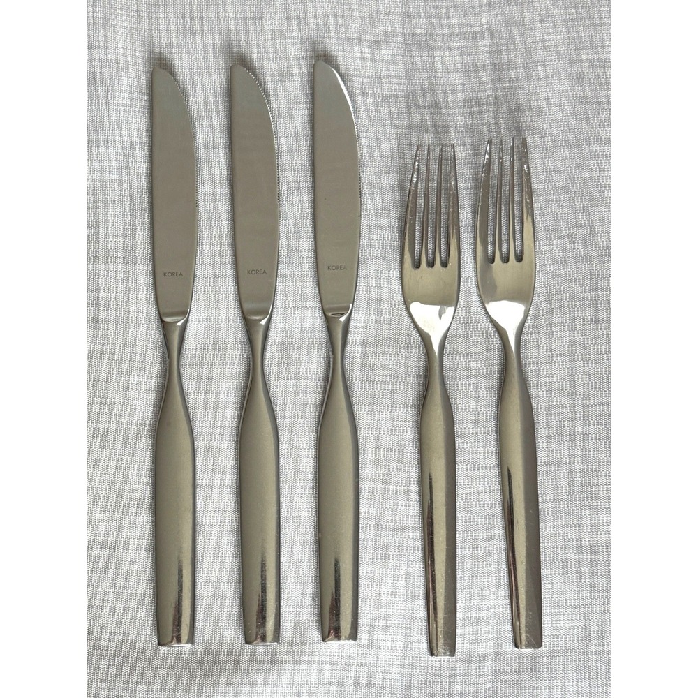 Retroneu CONVAIR Dinner Fork (2) Knife (3) Stainless 18/8 Modern Tapered Handle